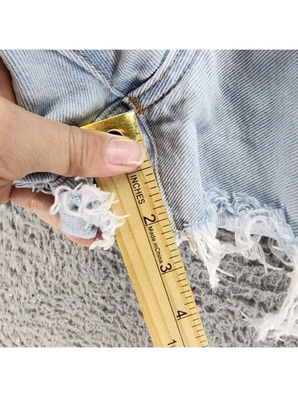 Madewell Shorts Womens 28 Light Blue Stretch Relaxed Denim Jean Jorts Cutoff